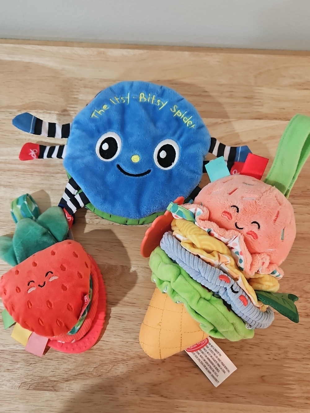 Melissa & Doug Soft Activity Toy Bundle Sandwich Strawberry & Itsy Bitsy Spider
